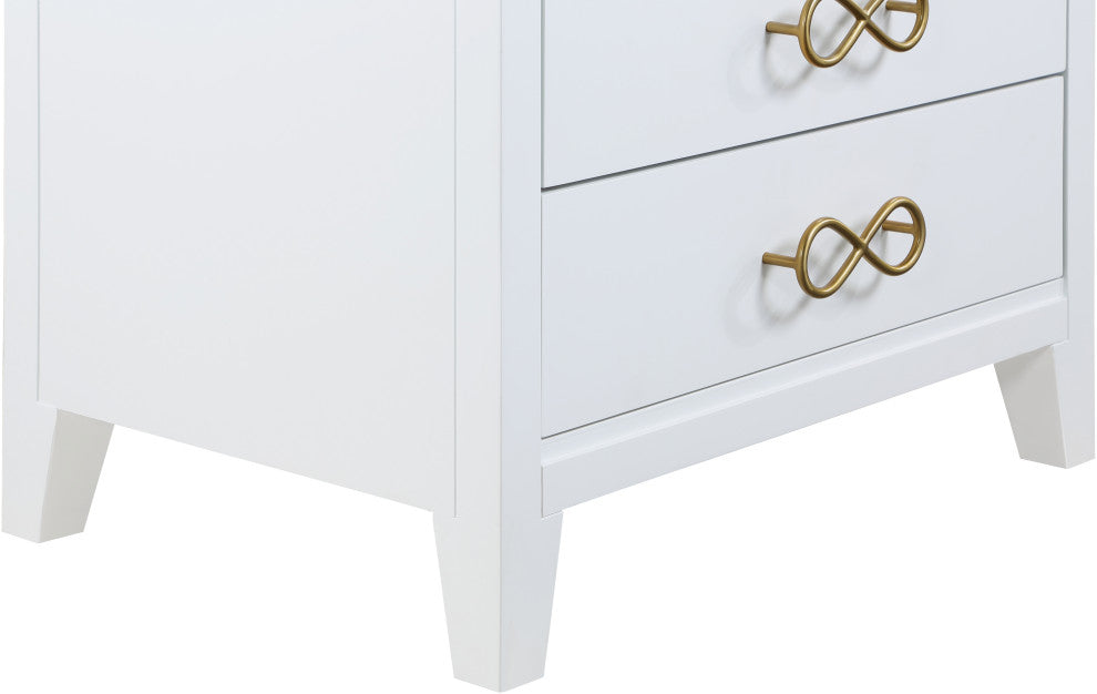 Bowtie Night Stand, White