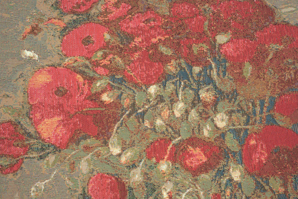 Van Gogh Poppies European Cushion Cover