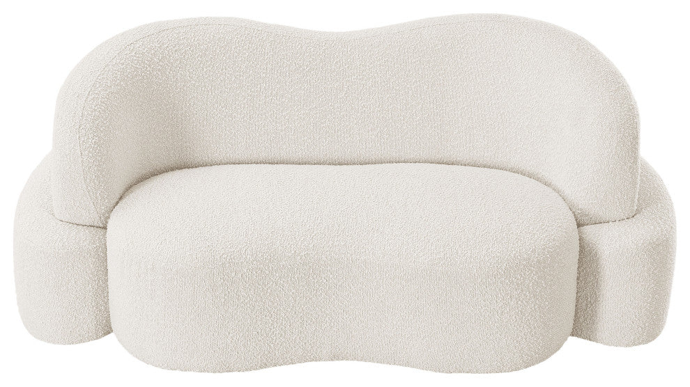 Principessa Boucle Fabric Chair, Cream, Loveseat