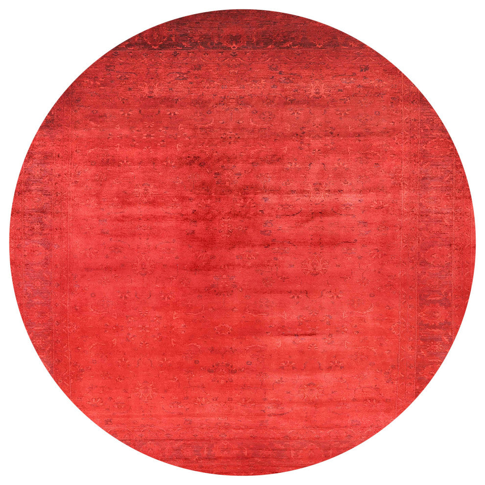Ahgly Company Indoor Round Mid-Century Modern Area Rugs, 6' Round