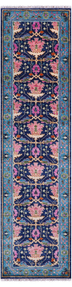 Runner Turkish Oushak Hand-Knotted Wool Rug 2' 7" X 10' 1" - Q15919