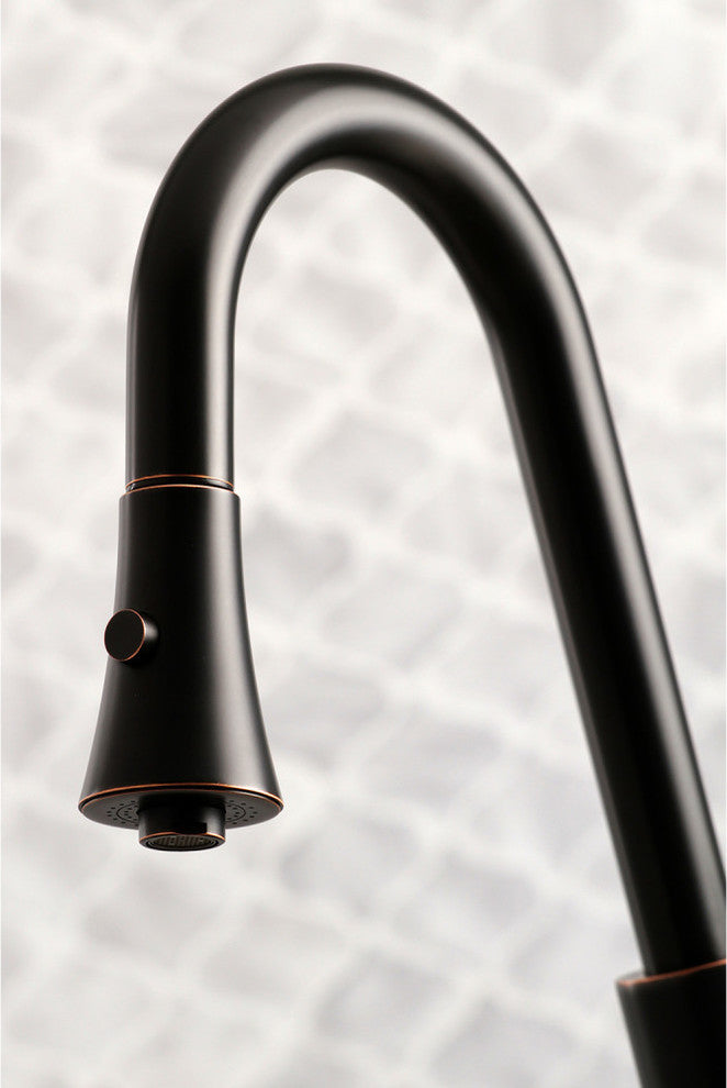 Gourmetier Single-Handle Pull-Down Kitchen Faucet, Naples Bronze