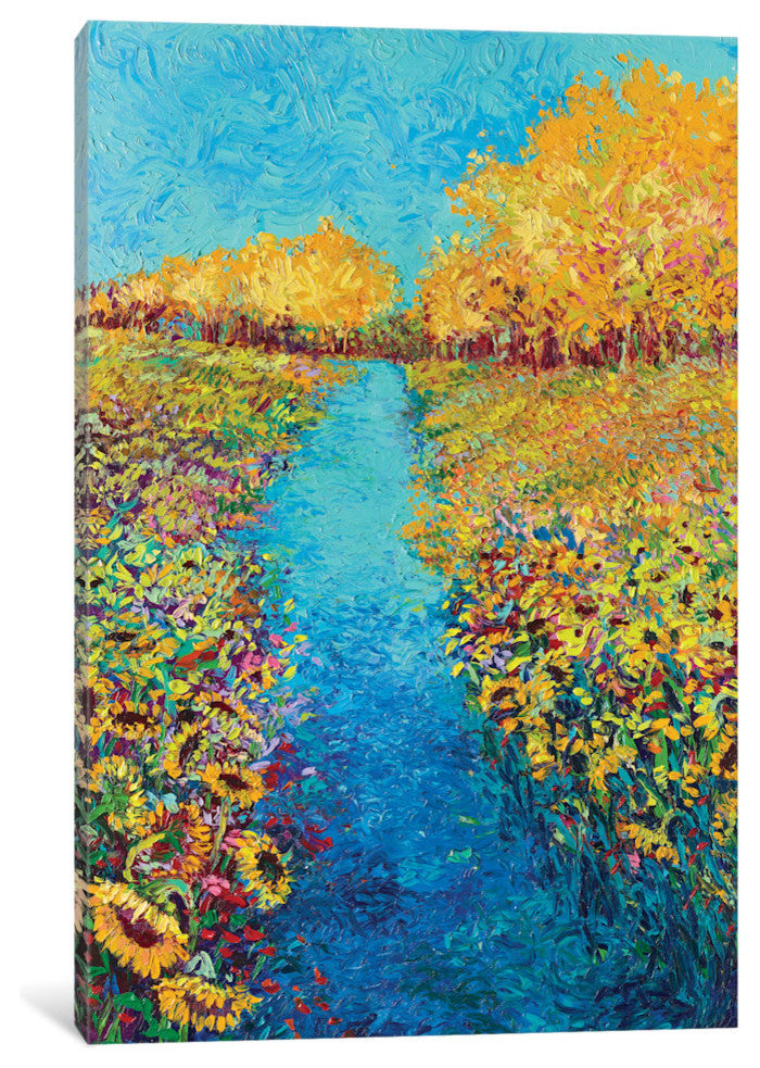 "Sunflower Triptych Panel II" by Iris Scott, 26"x18"x1.5"