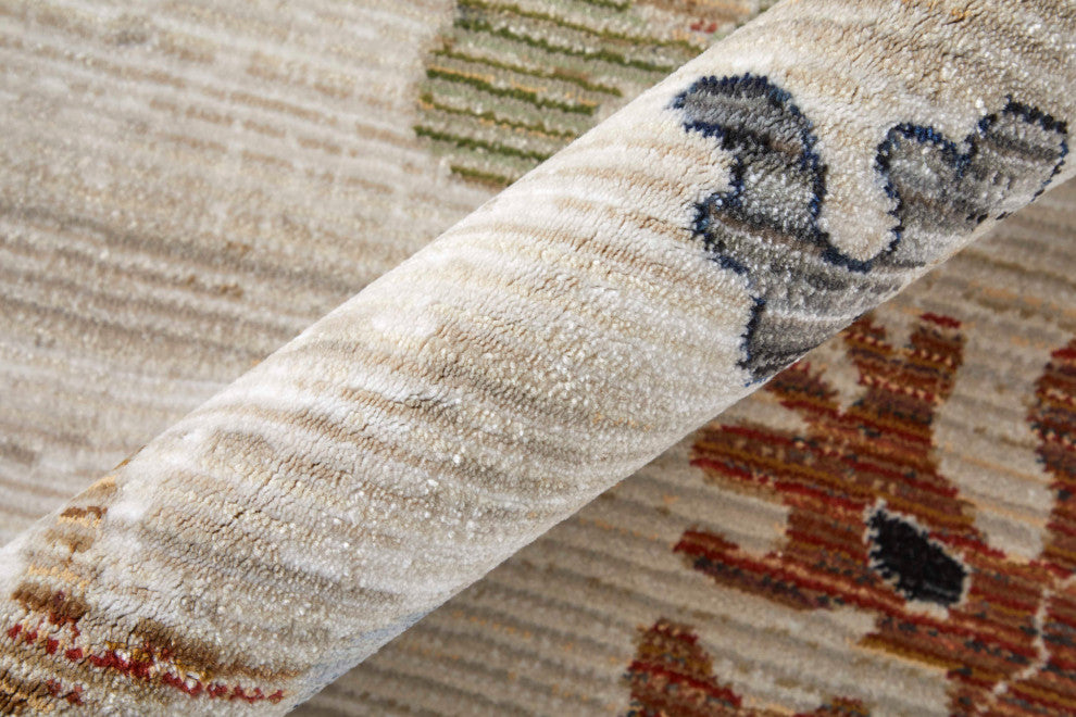 Claymore R39P1 Transitional/Bohemian & Cottage Runner, Ivory/Multi, 2'6"x7'3"