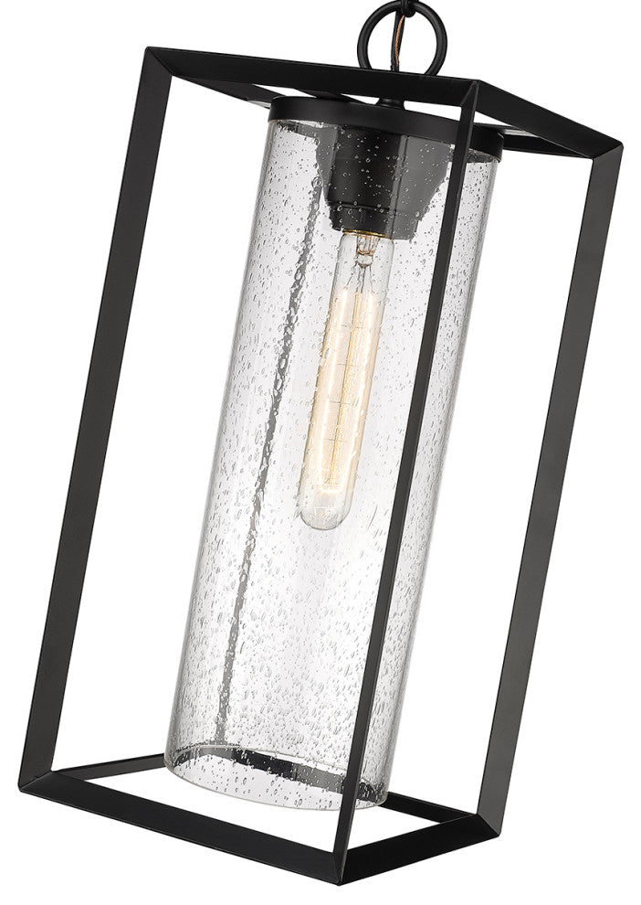 1 Light 7.5" Powder Coat Black Outdoor