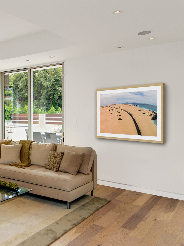 "Beach Highway" Framed Print by Karolis Janulis
