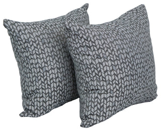17" Jacquard Throw Pillows With Inserts, Set of 2, Banyan Timber