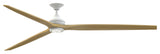 Fanimation Spitfire 96" Fan/LED Light, matte White, Matte White/Natural Blades