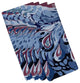 Boho Splash, Geometric Print Napkin, Blue, Set of 4