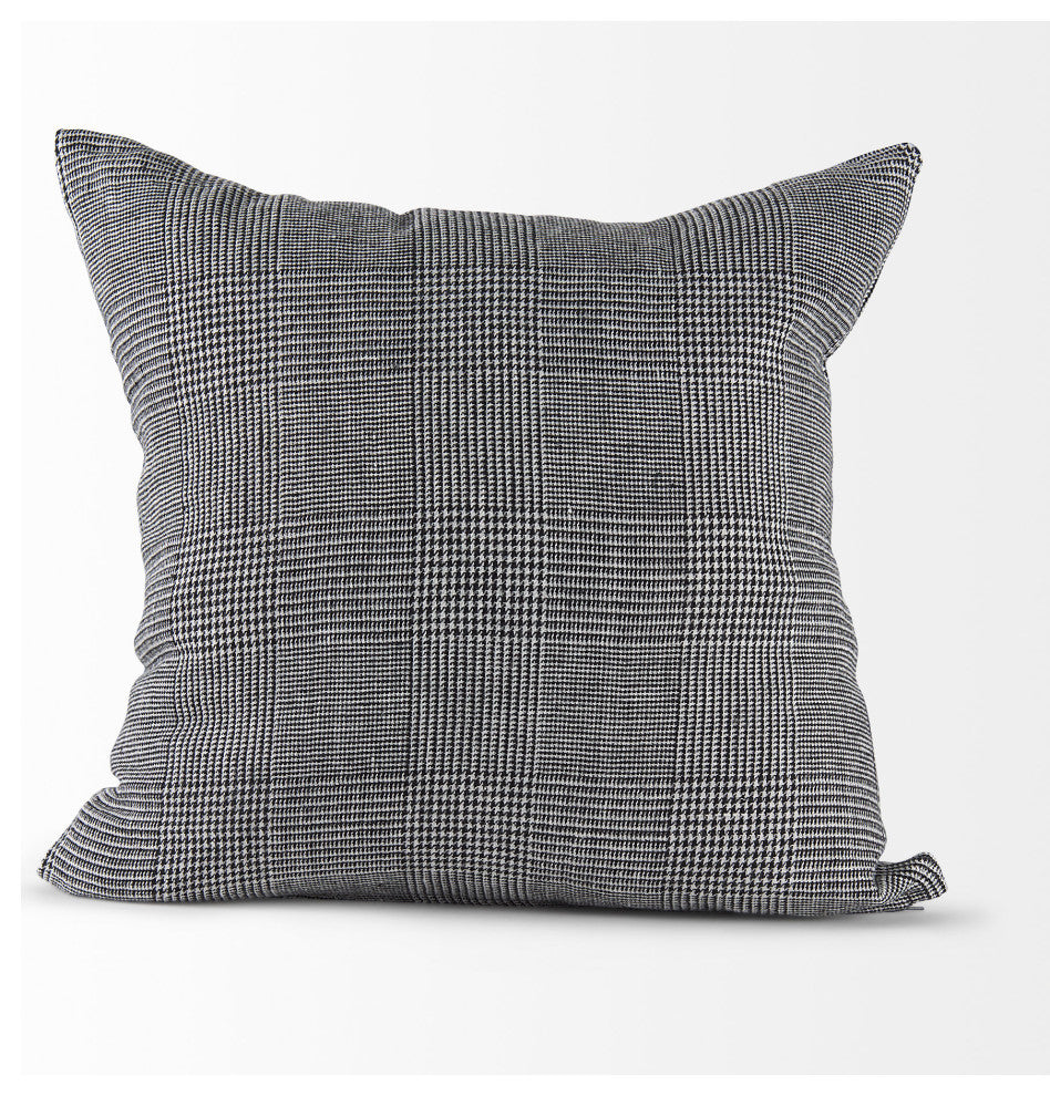 Mercana "Ramone" 20x20 Black & White Fabric Decorative Pillow Cover