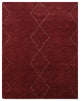 HAND KNOTTED LOOM WOOL ECO-FRIENDLY AREA RUGS - Rectangle, Red Beige, Geometric