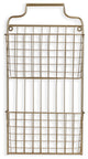 2-Tiered Metal Wall Storage, Gold