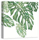 Green Tropical Leaves 24x24 Canvas Wall Art