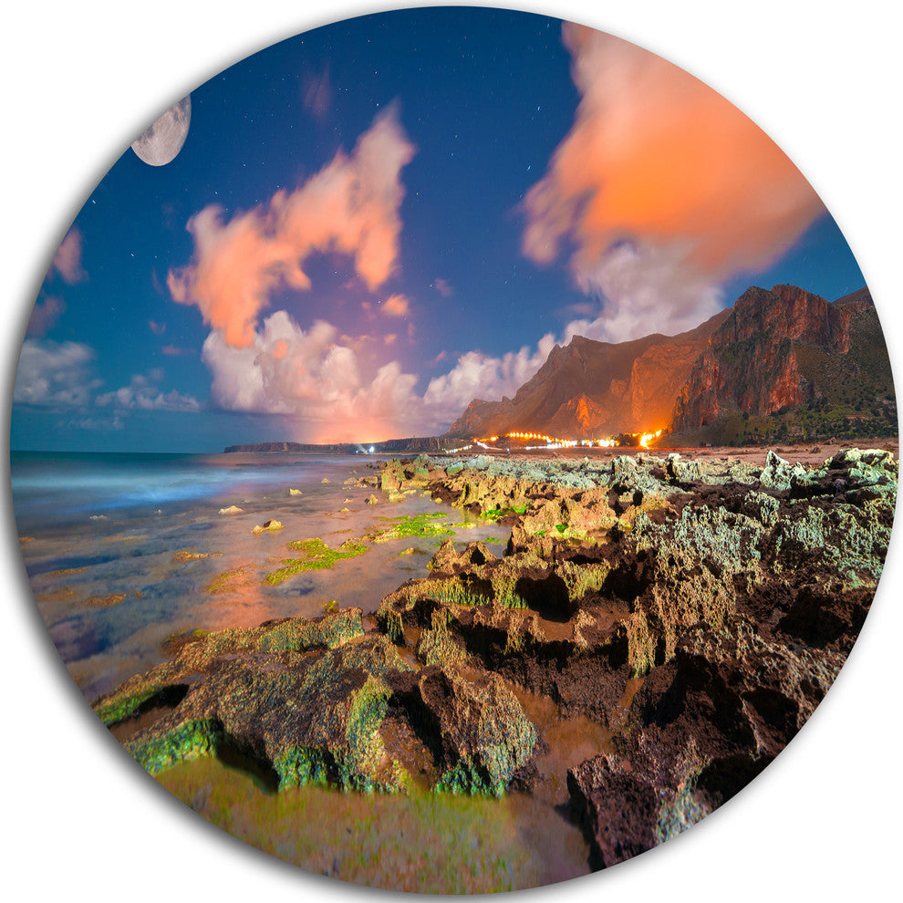 Monte Cofano Nature Reserve, Landscape Photo Disc Metal Wall Art, 11"
