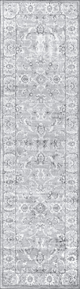 Modern Persian Vintage Light Grey 2'' x 8'' Runner Rug