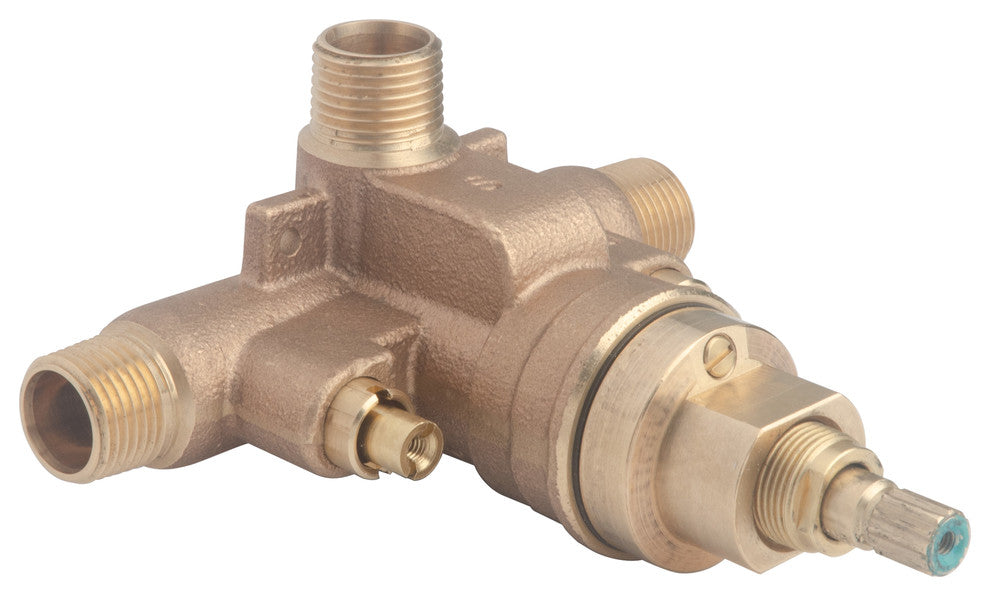 Temptrol Brass Pressure, Balancing Shower Valve With Service Stops
