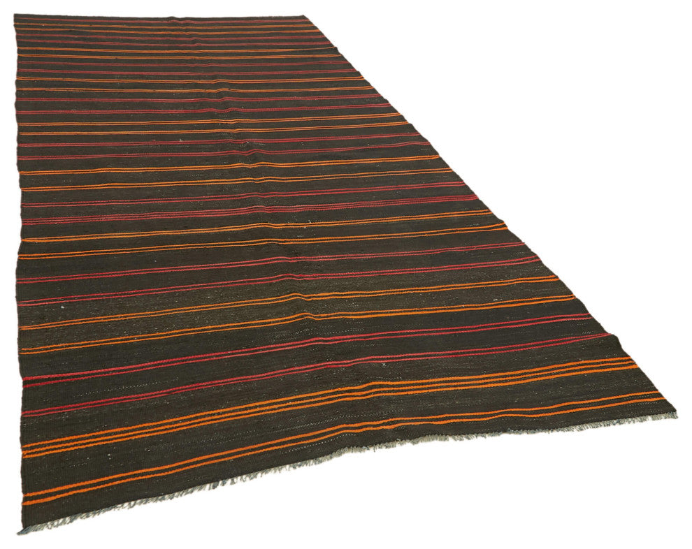 Rug N Carpet - Handmade Oriental 5' 4'' x 11' 10'' Vintage Goat Hair Kilim Rug