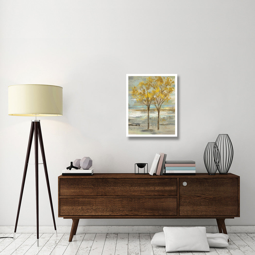 "Golden Tree and Fog II" Digital Paper Print by Silvia Vassileva, 24"x30"