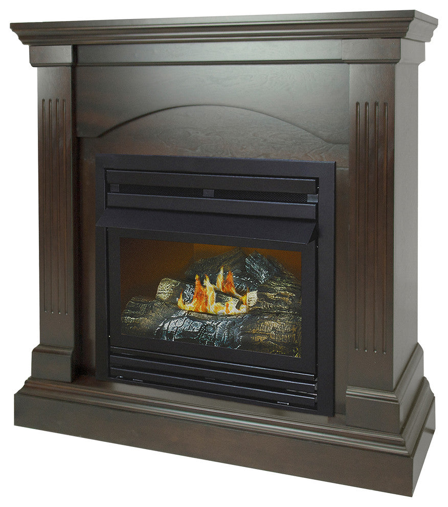 Pleasant Hearth 36" Natural Gas Compact Tobacco Vent Free Fireplace System