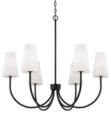 Capital Lighting 455261-550 Averitt 6 Light 37"W Chandelier - Matte Black