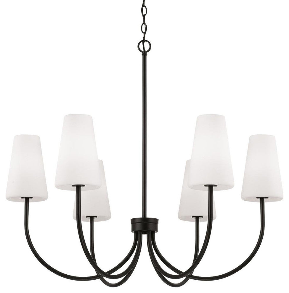 Capital Lighting 455261-550 Averitt 6 Light 37"W Chandelier - Matte Black