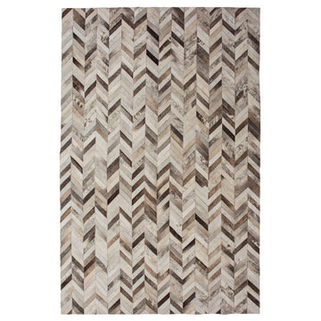 Cowhide Patchwork Rug, Atlas, Infuse, 9''x12''