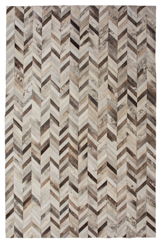 Cowhide Patchwork Rug, Atlas, Infuse, 9''x12''