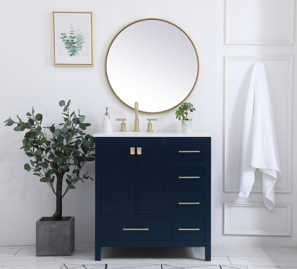 Isabel Blue 32" Single Sink Bathroom Vanity