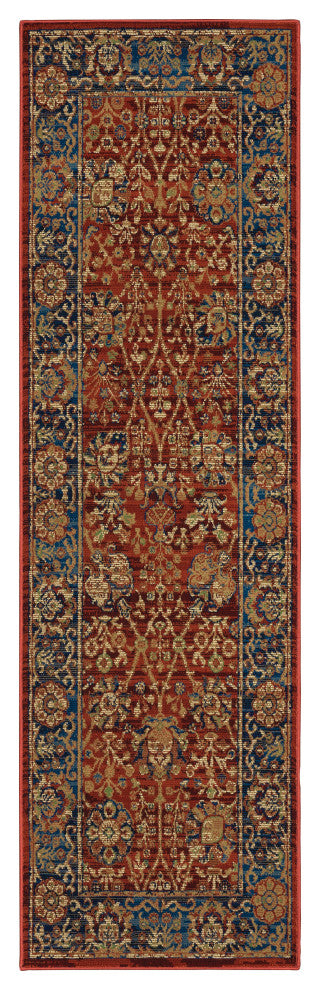 Oriental Weavers Ankara Indoor Rug Red/ Blue 2'3" X 7'6"