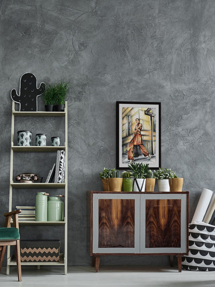 "Corner Street Fashion" Framed Painting Print, 30"x45"