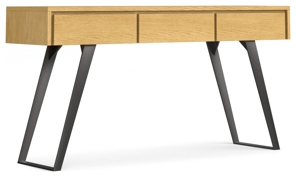 Lowry Console Sofa Table, Oak Veneer