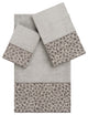 Linum Home Turkish Cotton Spots 3-Piece Embellished Towel Set, Light Gray