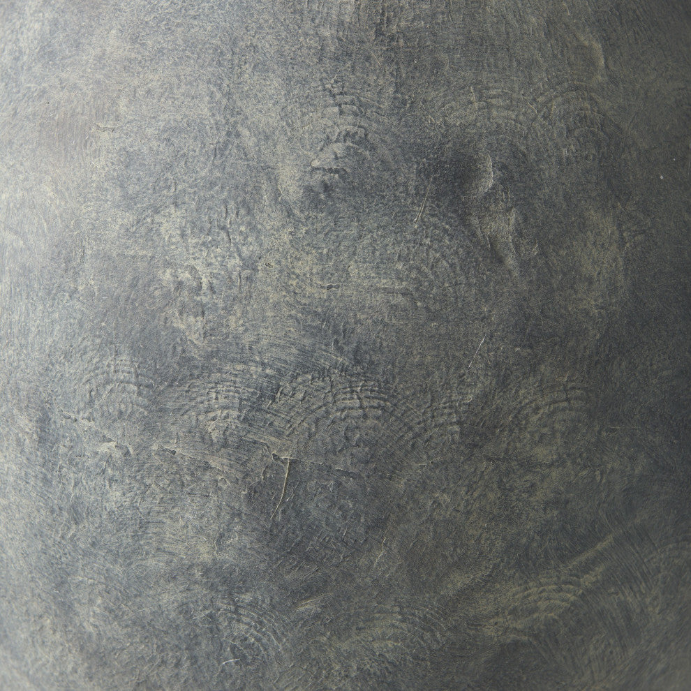 Kyros Gray 23" Earthy Ceramic Oval Vase