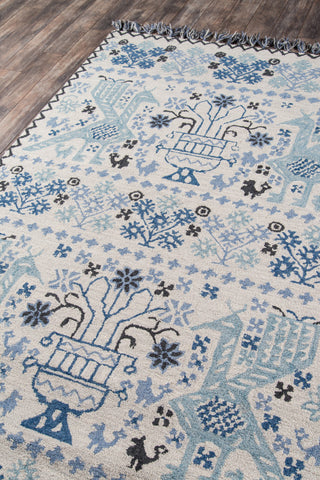 Momeni Tahoe Wool Hand Tufted Blue Area Rug, 2'x3'