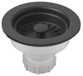 Basket Strainer Kitchen Drain For Granite Composite Sinks, Black