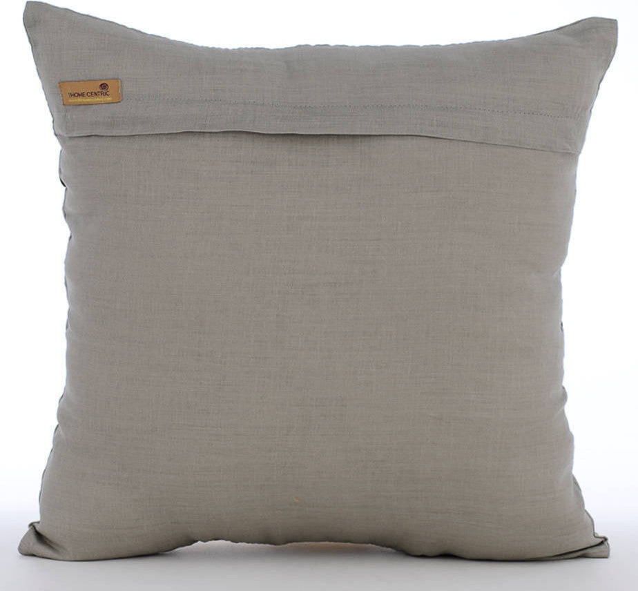 Gray Decorative Pillow Covers 22"x22" Cotton, Taupe Carnival