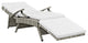 Envisage Chaise Outdoor Patio Wicker Rattan Lounge Chair-Light Gray White