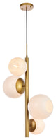Warren 18" Pendant, Brass With White Shade