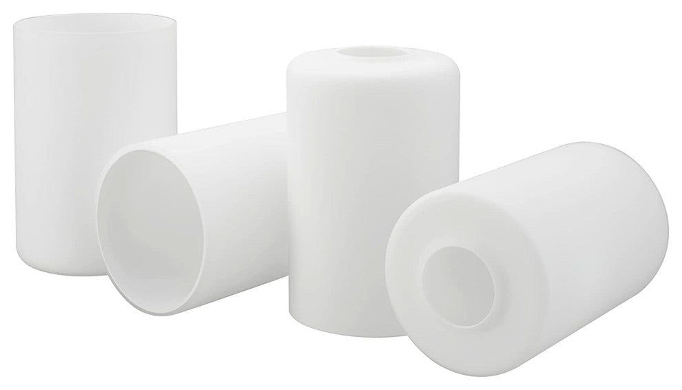 23609-04 Replacement Clear&White Opal Cyinder Glass Shade,4 Pack.