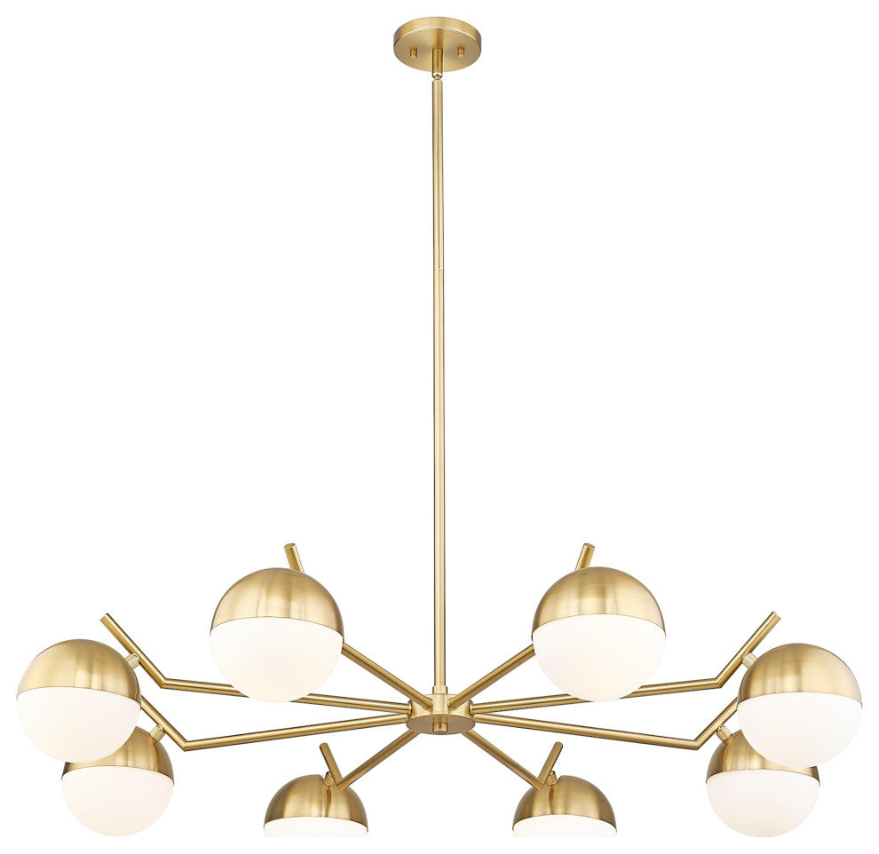 Z-Lite 7517-8 Realm Sphere 8 Light 44"W Chandelier - Modern Gold
