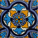 4-Piece Movas Talavera Mexican Tile, 6x6"