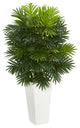 Areca Palm Artificial Plant, White Tower Planter