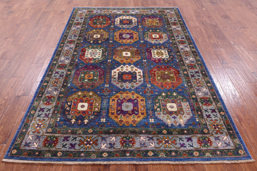 5' 6" X 8' 0" Fine Turkmen Hand Knotted Rug - Q12362