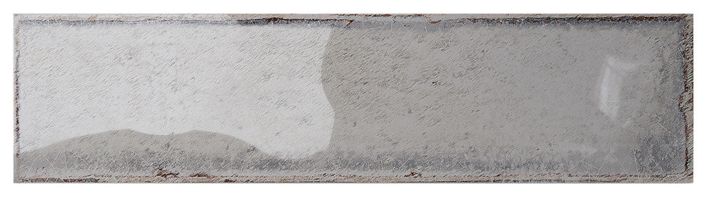 Spain Ceramic 3"x12" Subway Wall Tile Glossy, Pearl, Case of 5.5 Sq Ft, Sample