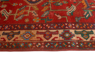 Fine Vintage Distressed Raedburn Red/Beige Runner, 3'8x13'10