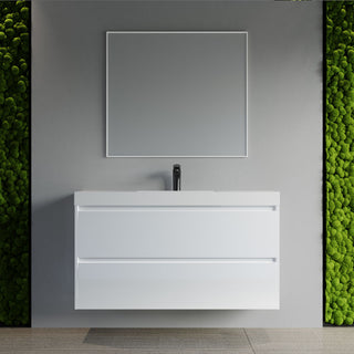 Wright 48" Single Bathroom Vanity Set, Gloss White