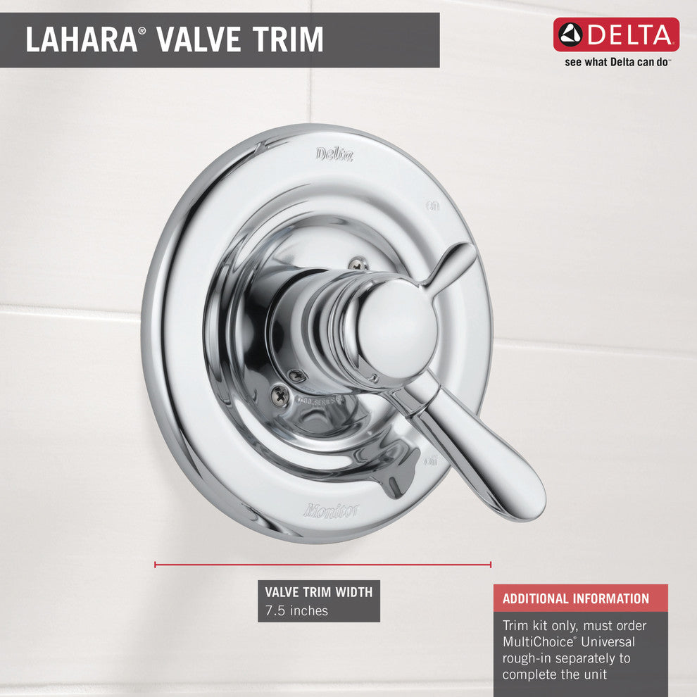 Delta Lahara Monitor 17 Series Valve Only Trim, Chrome, T17038