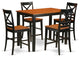 5 Pc Counter Height Dining Room Set -Pub Dining Table And 4 Dining Chairs