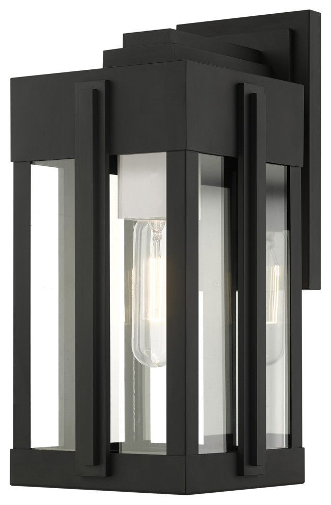 Black Art Deco, Sophisticated Outdoor Wall Lantern