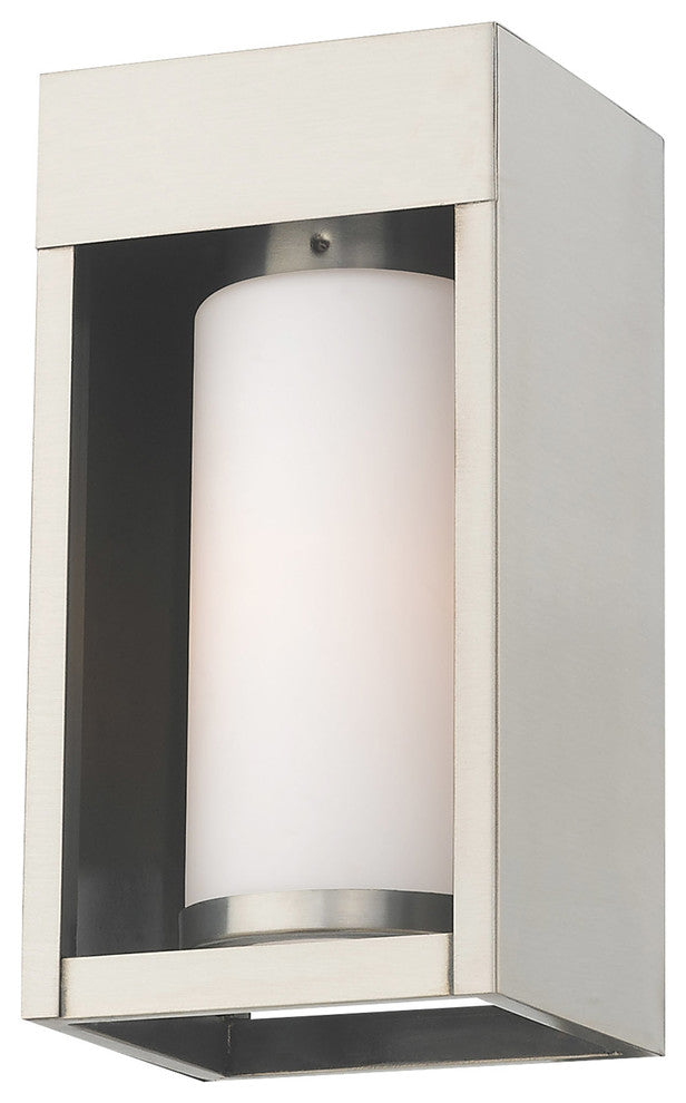 Livex Lighting Brushed Nickel 1-Light Outdoor Wall Lantern